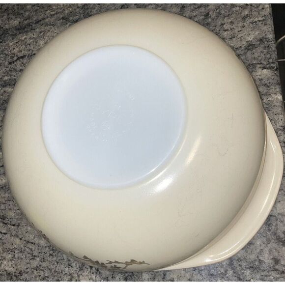 Vintage 1959 Pyrex Golden Branch #024 Round 2 Quart Promotional Casserole Dish - Picture 4 of 4